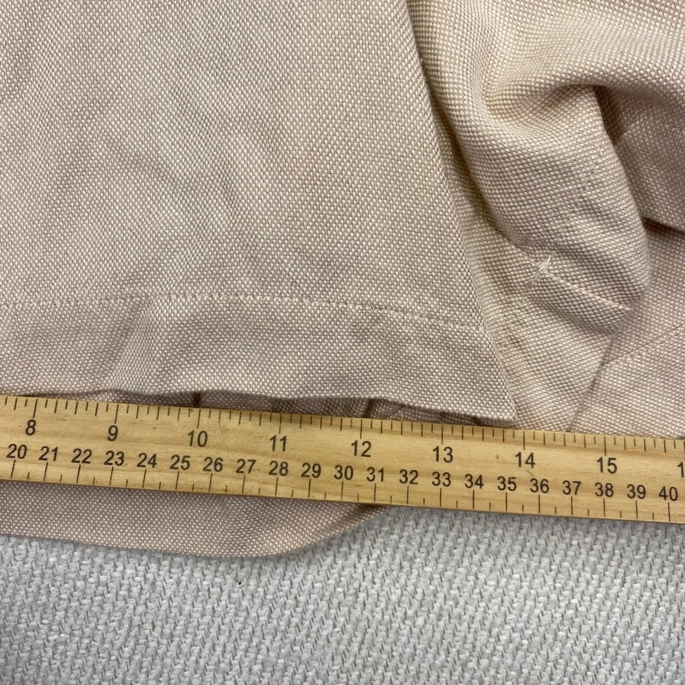 Talbots Petites Shorts Womens 12 Tan Beige Linen Blend Pleated Side Closure